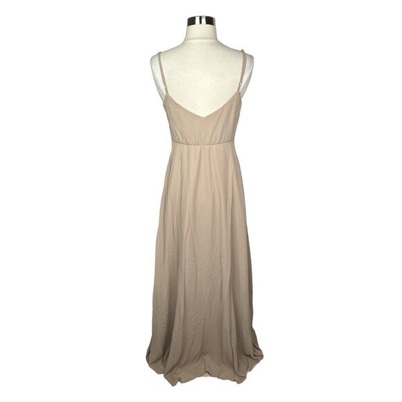 Show Me Your Mumu Faith Maxi Dress - Size Medium - Soft Beige Chiffon - Picture 5 of 9